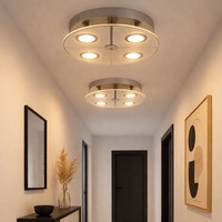 Deckenlampe Wohnzimmerleuchte Deckenleuchte Led Chrom Glas Satiniert 2Er Set