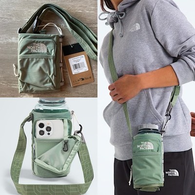 NWT The North Face Borealis Water Bottle Holder Crossbody in Slate Moss (green)