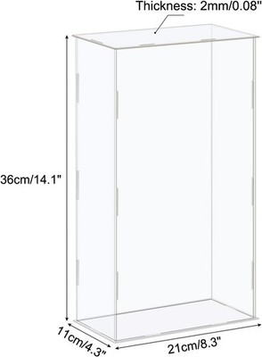 Acryl Vitrine klar staubdicht Vitrine für Sammlerstücke 21x11x36cm Box