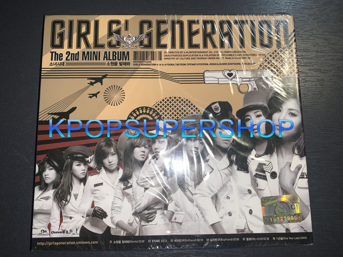 Girls' Generation 2nd Mini Album Genie CD Booklet New Sealed Rare