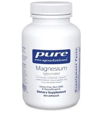 Pure Encapsulations Magnesium glycinate 120mg - 90 Vegetarian Capsules-NEW