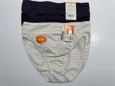 NWT Warners No Pinching No Problems Hi-Cut Panties 5138J  S 5  2 Pairs Mixed Lot