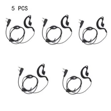 5pcs PTT Mic Headphone Walkie Talkie Earpiece Headset For Kenwood Two Way Radio