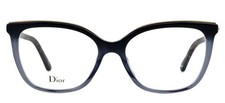 New CHRISTIAN DIOR Montaigne N 50 889 52mm Blue Gray Gold Eyeglasses Italy