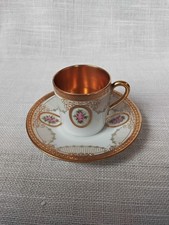 Rosenthal art deco Mokkatasse Sammeltasse Goldekor Florales Muster