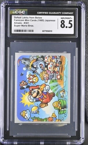1985 Mario Trading Card CGC 8.5 NES Super Mario Bros Vintage Famicom Mini Topps