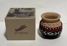 ABU DHABI Sports Council Made In UAE Terracotta Candle With Woven Band