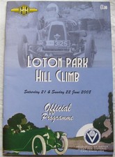 LOTON PARK 21/22 Jun 2008 Vintage Sports Car Club Hill Climb Official Programme