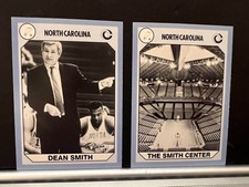 NORTH CAROLINA TAR HILLS  Dean Smith + The Smith Center - 1990  Collegiate Cards