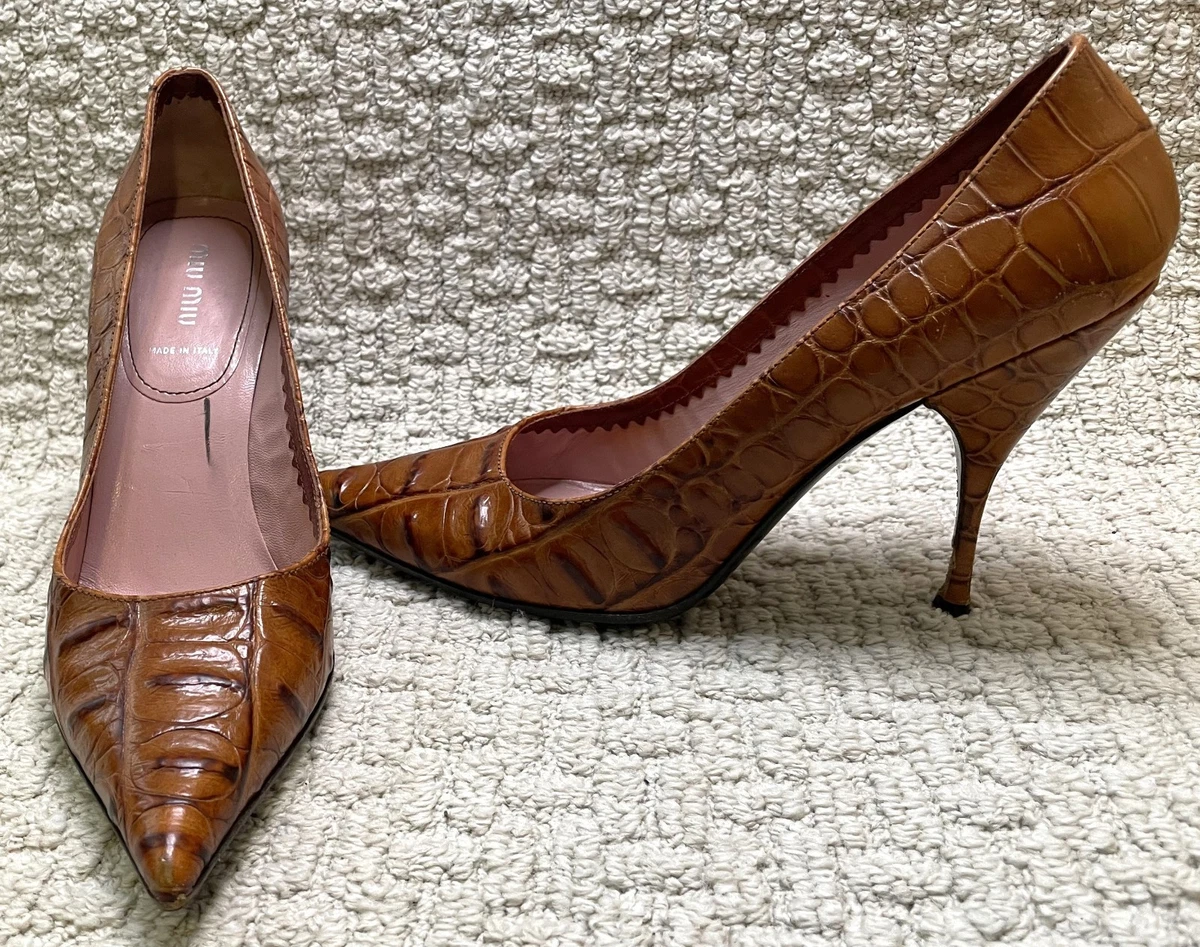 Snake Leather Upper Heels Miu Miu for Women for sale | eBay