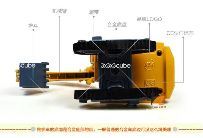 Equipo de construcción excavadora sobre orugas 1:87 aleación metal diecast modelo camión Foto 3 de 4