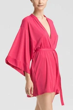 NEW NATORI PINK APHRODITE KIMONO WRAP ROBE SZ S SMALL