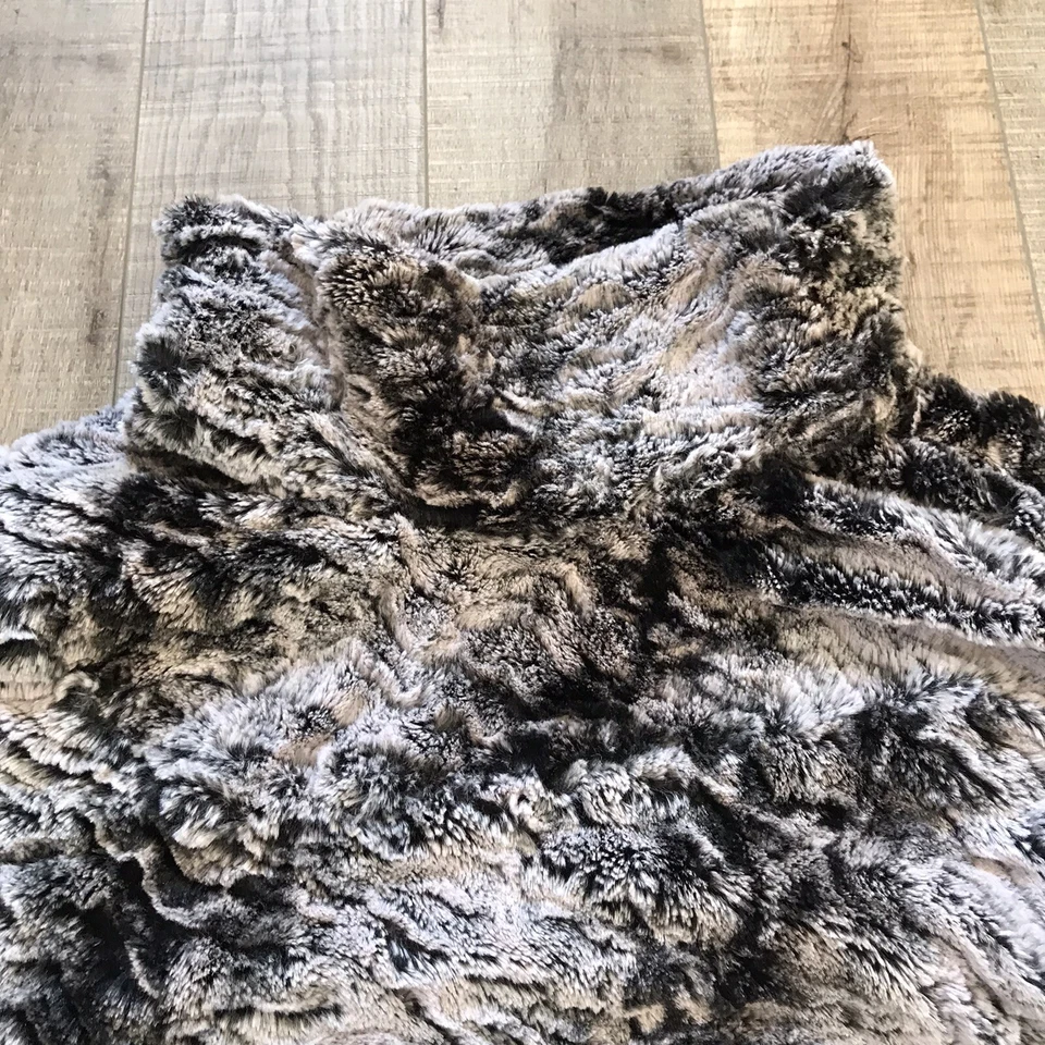 Poncho suéter Charlotte Tarantola para mujer gris tostado cuello a rayas talla XS - S Foto 2 de 4