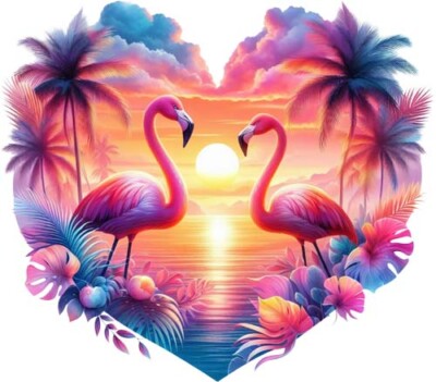 Rosa tropische Rose Flamingo Wandbild Schlafzimmer Kinderzimmer Dekor Vinyl Aufkleber Abziehbild
