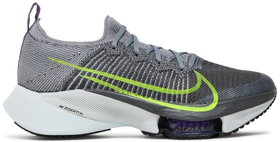 Nike Men\'s‎ Particle Gray Volt Air Zoom Tempo NEXT% Flyknit Running Shoes Sz 6.5 Nike Air Zoom Tempo NEXT% Flyknit Particle Grey Volt for  main image 2