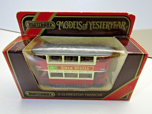 Matchbox Models of Yesteryear Y-15 Preston Tramcar "Swan Vestas" Die Cast Model - Picture 2 of 7
