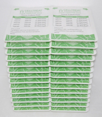 Celltreat 229195 Sterile Flat Bottom 96-Well Polystyrene TC Plates