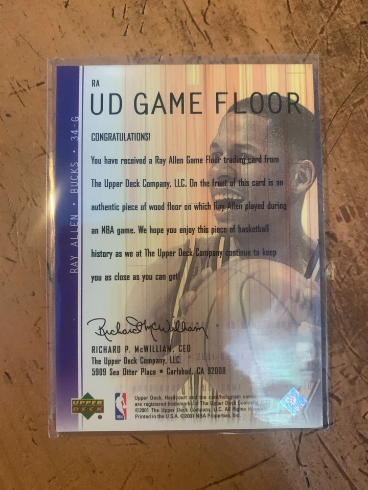 2001-02 Upper Deck Hardcourt UD Game Floor #RA Ray Allen - Image 2 of 2