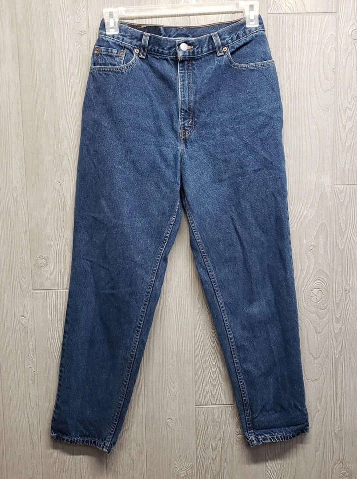 Vintage Levis 550 Jeans Womens 12 Mis M Relaxed Fit Tapered High Baggy Dark USA - Image 2 of 4