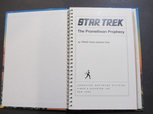 Star Trek The Promethean Prophecy gioco basato su testo Apple II, IIe, IIc completo - Foto 3 di 7