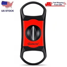 Guevara V-Cut Cigar Cutter,Stainless Steel, Razor Sharp-Perfect for Cigar Lovers