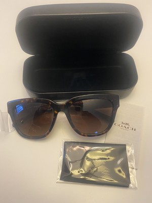 NWT COACH Tortoise Glitter Signature C Sunglasses HC8262 Brown Coach HC8295 L1147 L (56 - 21) with Brown lenses and  main image 4