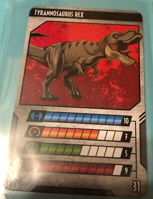 Jurassic World/park Dino Rivals tyrannosaurus rex card (card only