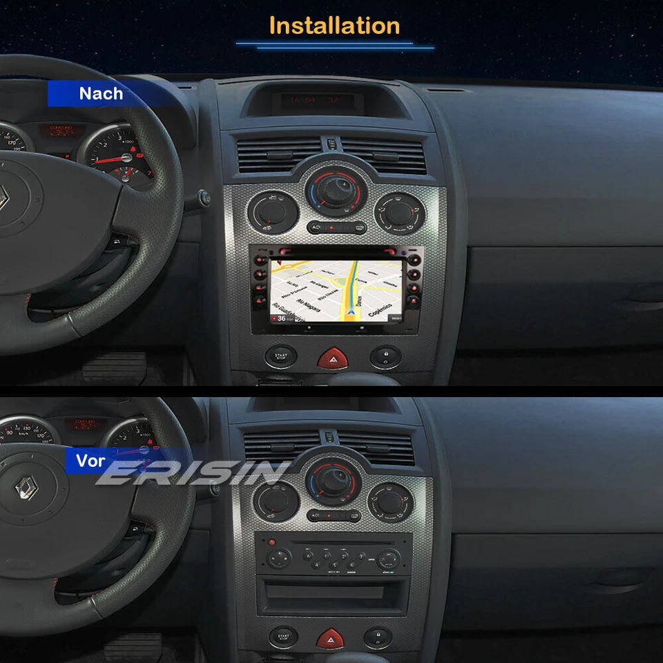 DSP Android 13 GPS Navi Autoradio Renault Megane 2 DAB+ WiFi BT5.0 64GB TPMS RDS - Bild 2 von 4