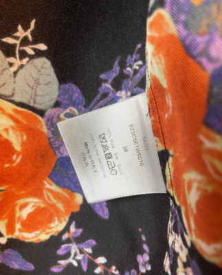 Dior homme × kaws 19ss silk 100% men's shirt 38 size Black Floral