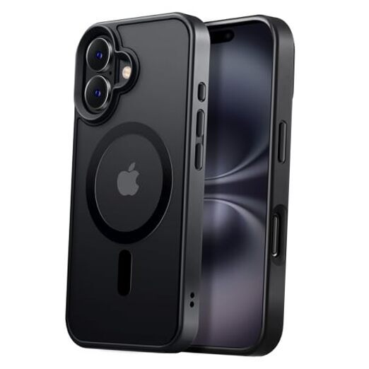 Tigowos Strong Magnetic for iPhone 16 Case Fits iPhone 16-6.1 inch Black