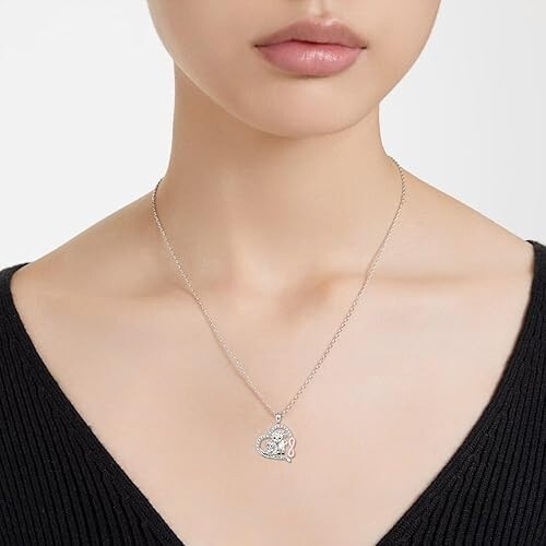 925 Sterling Silver Mother Child Highland Cow Pendant Necklace Jewelry Gift - Imagen 4 de 4