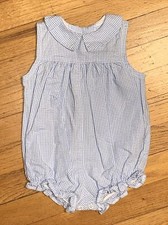 Just Ducky Blue Bubble Romper 12 Months USA MADE