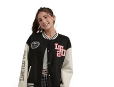 New 55.00 LIMITED TOO Girl's Stylish Fashion Varsity Bomber Jacket - Size: 10