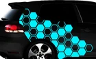 Hexagon Pixel Cyber XXL set car decal sticker tuning honeycomb pattern honeycomb XY