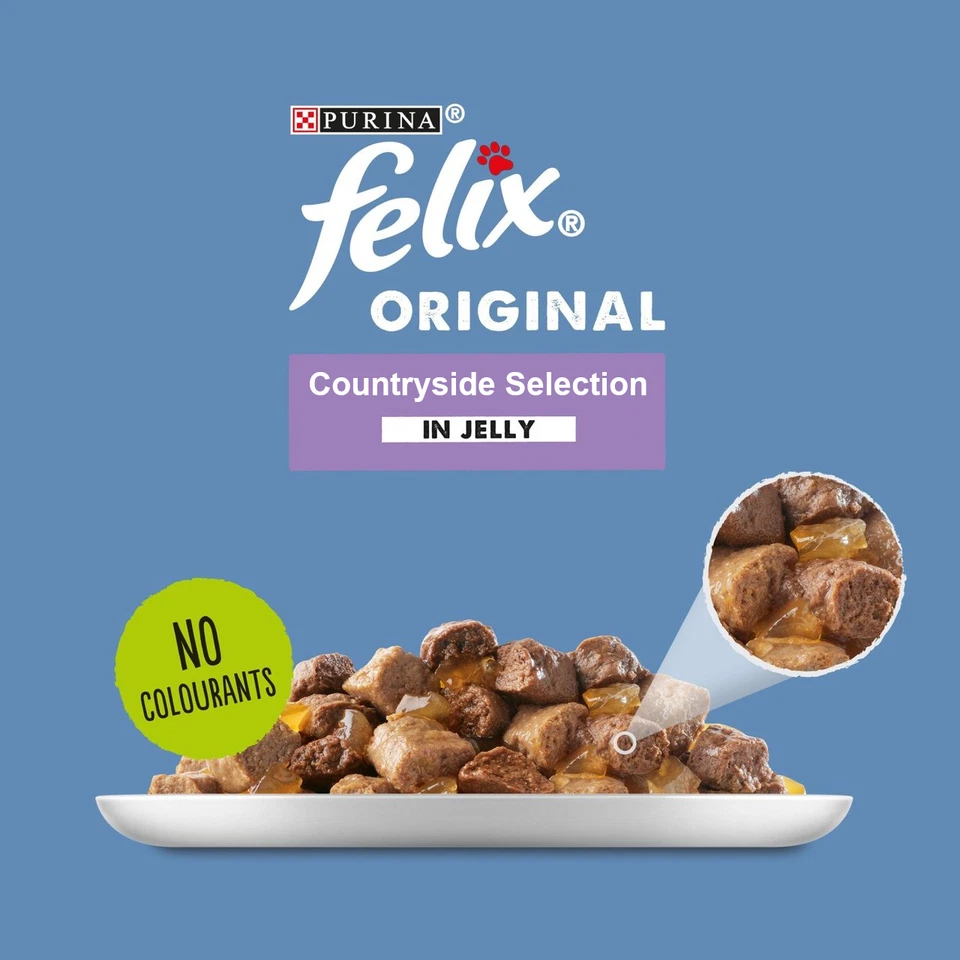 Purina FELIX Katzenfutter Nassfutter Huhn & Rind in Gelee 120 x 85g - Bild 3 von 4