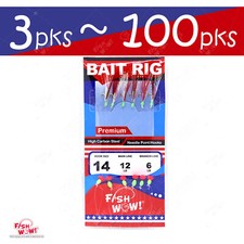 Fishing Size 14 Feather sabiki High Carbon 6-Hook Premium Piscator Bait Rig F486