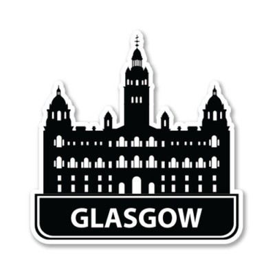 Glasgow Car Laptop Phone Vinyl Sticker  - SELECT SIZE