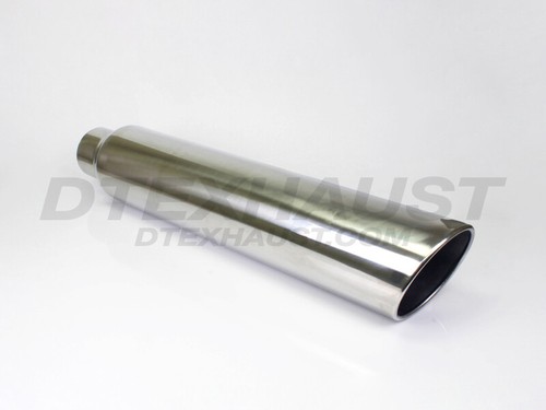 5" IN 7" OUT 36"L STAINLESS DIESEL EXHAUST ROLLED EDGE STACK FORD POWERSTROKE - Picture 2 of 3