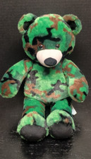 Build A Bear Green Camo Camouflage Plush Bear 17"