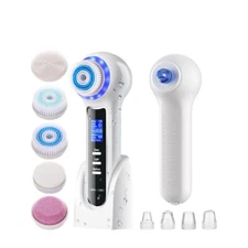 Facial Cleansing Brush, Electric Face Scrubber Rechargeable Exfoliator IPX,white
