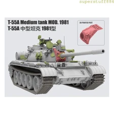 RYEFIELD RM-5098 1/35 T-55A Medium Tank Mod. 1981 With 3D Printed Part Model Kit