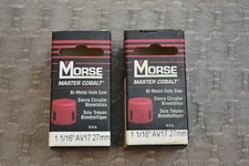 Set of 2 MK Morse AV17 Hole Saw Master Cobalt 1 1/16" Bi-Metal Boxed 27mm NIB