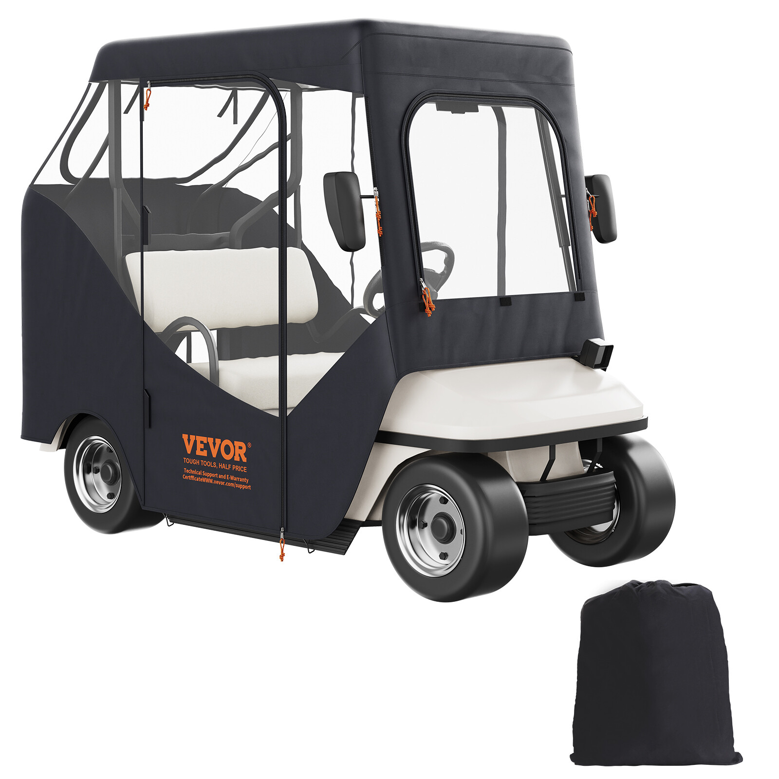 Housse de golfette VEVOR bâche de protection extérieure pour hivernage 2 places