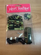 Army Fatigues 3D Scrapbook Stickers Green Camo Boots Jolees Boutique New