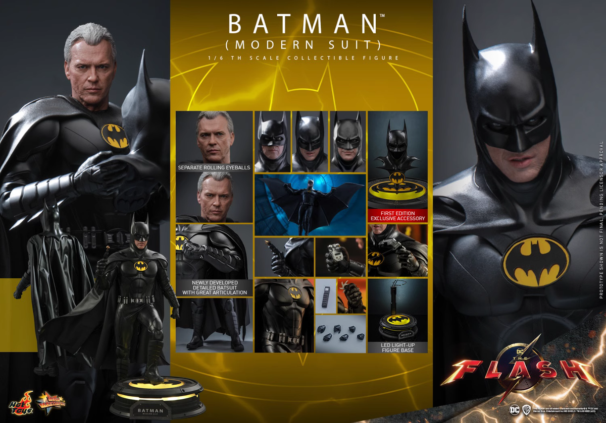 【美品】ホットトイズ THE BATMAN 1/6 おまけ展示ケース付 1/6 Hot Toys MMS693 BATMAN (1989) Batman Deluxe Ver. Action Figure