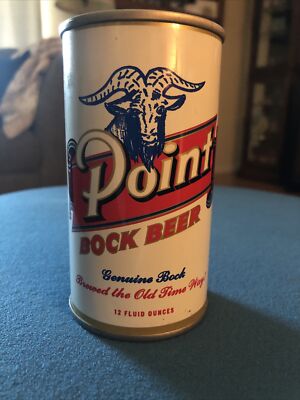 VTG POINT BOCK BEER CAN STRAIGHT EDGE STEEL 12OZ STEVENS PT BREW, WIS. EMPTY
