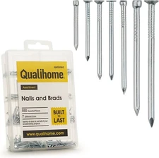 Hardware Nail Assortment Kit, Includes Finish, Wire, Common, Brad and Picture Ha