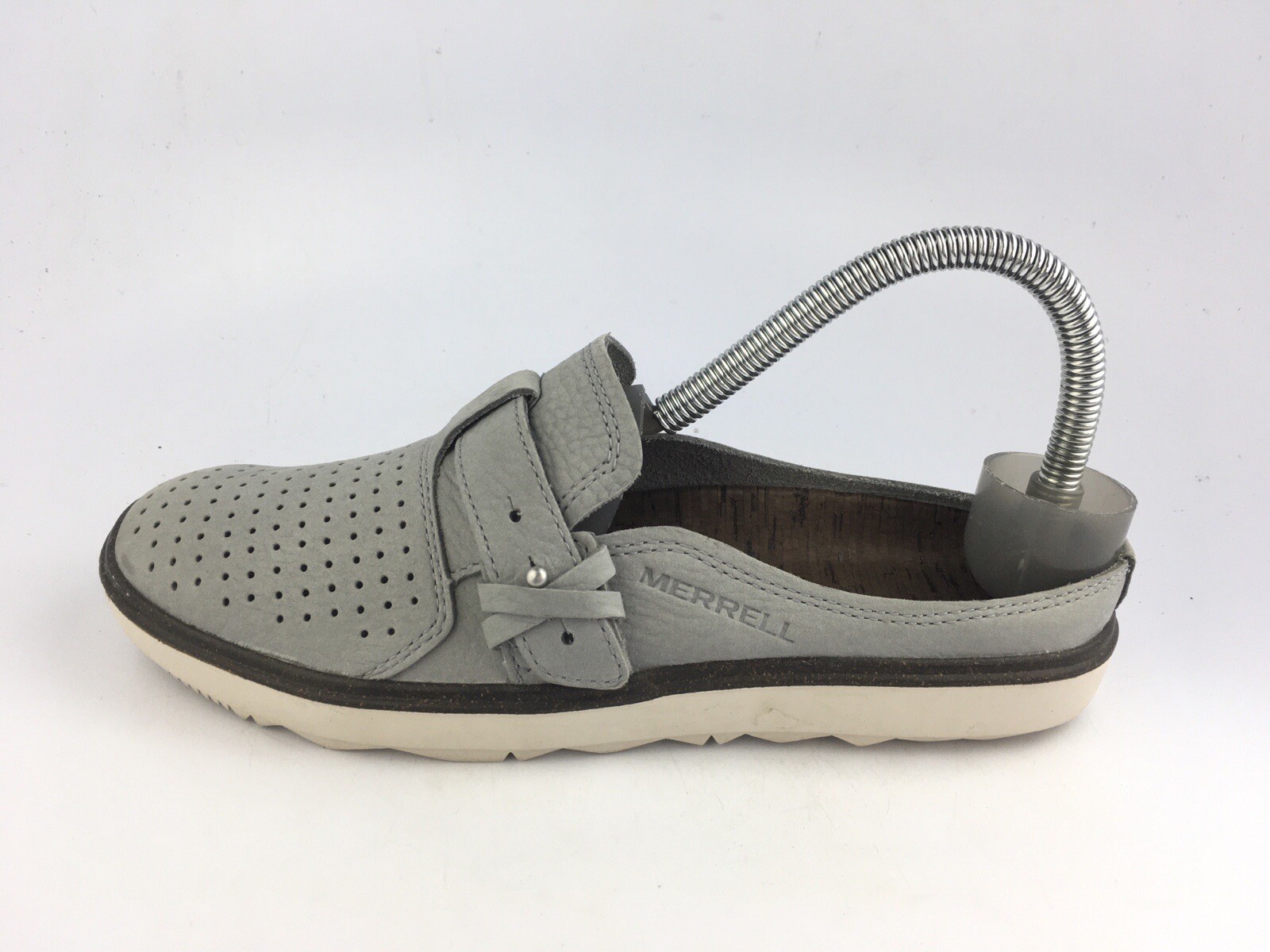 Merrell Women's J03702 Around Town Air Slip On Gray Leather Size 6.5