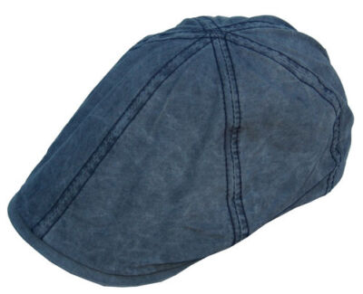 Cool4 JEANS 6-PANEL FLATCAP SCHWARZ Vintage Schiebermütze Stonewashed Cap SFC40