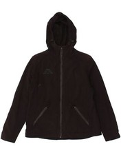 Kappa Womens Hooded Rain Jacket Uk 18 Xl Black Polyester Bj02